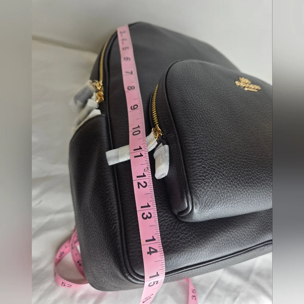 NWT Coach Black Leather Court Backpack In Large - Picture 15 of 16